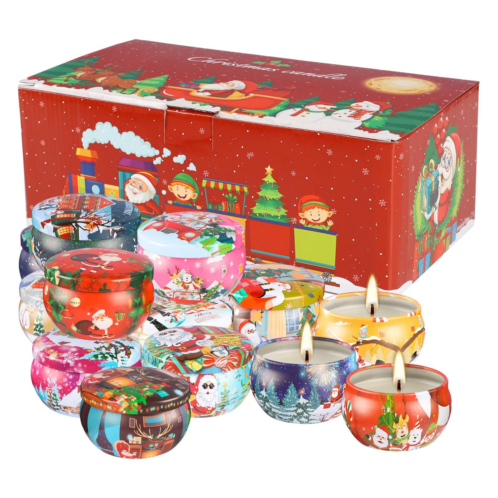 Amazon.co.jp: クリスマス スタイルの香りのキャンドル、クリスマスの